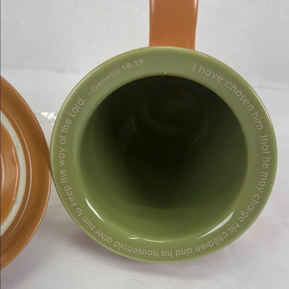 Brown Ceramic Mugs with Decorative Accents